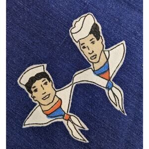 Sailors Twin Pillowcase Blue Background Gay Interest LBGTQ+ Navy